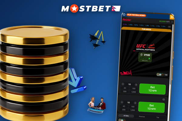 Mostbet Aviator demo mode screen with virtual credits and DEMO watermark visible