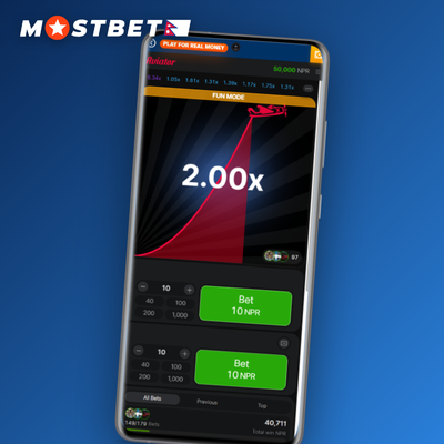 Mostbet Aviator round history ribbon displaying colour-coded past multiplier results