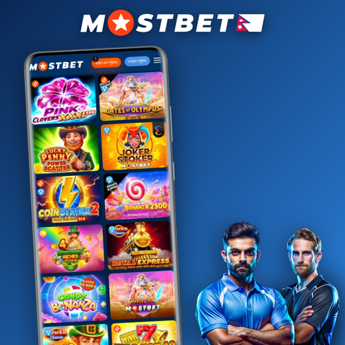 Mostbet Casino Nepal lobby collage with spinning slots, live blackjack and roulette wheel