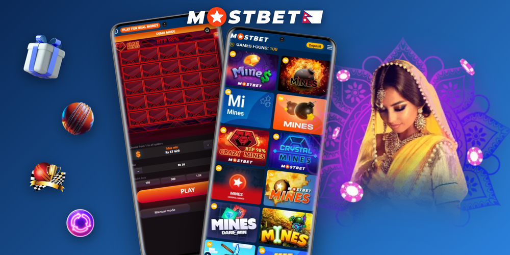 Mostbet Mines mid-round banner showing 4.2x live multiplier and Cash Out button