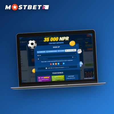 Mostbet phone registration tile showing an SMS padlock icon for Nepalese number verification