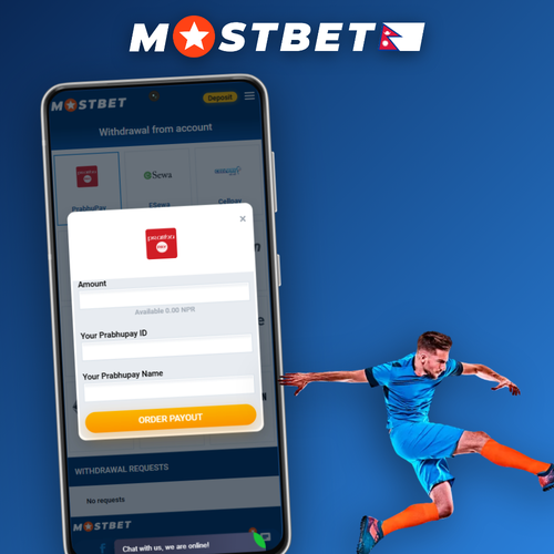 Mostbet withdrawal screen on smartphone with eSewa Khalti and crypto icons for Nepal players